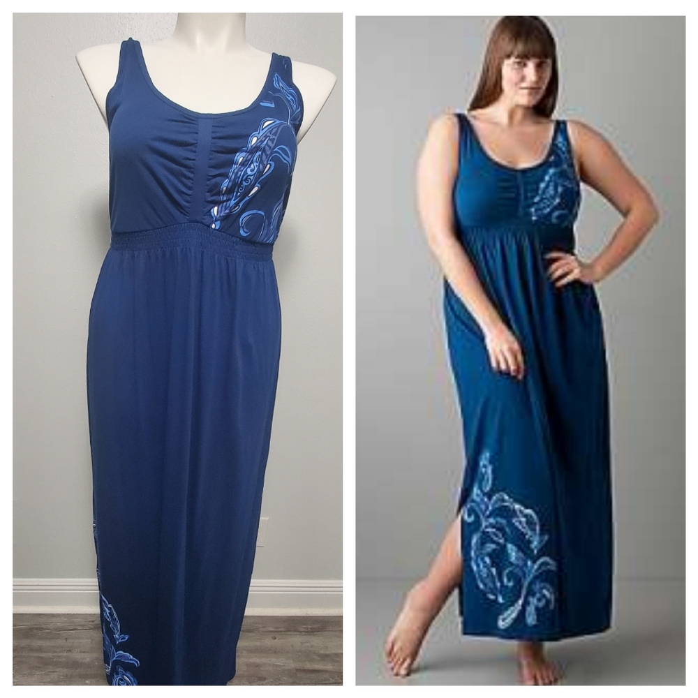 Cacique Sleepwear Plus Size 18/20 Maxi Nightgown